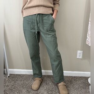 J.Crew Cotton Utility Green Pants, size small